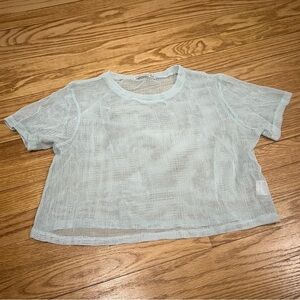 LF Emma & Sam Aqua Mesh Crop Top